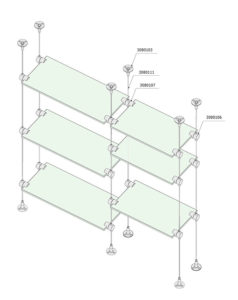 herrajes para vitrinas de vidrio