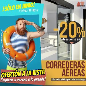Descuento en correderas aéreas