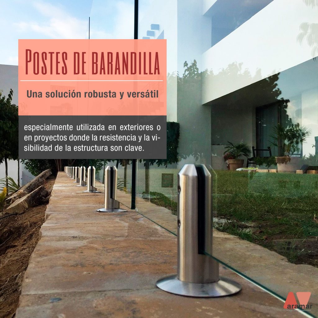 poste de barandilla de vidrio