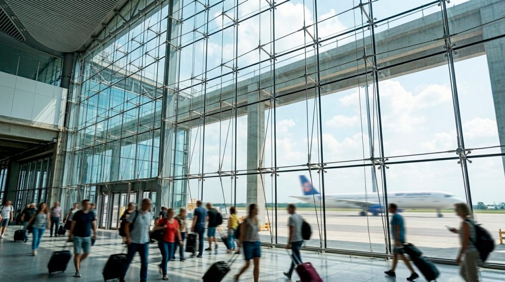 vidrio en obra civil aeropuerto
