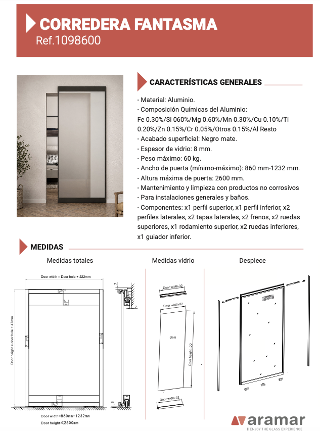 corredera phantom caracteristicas