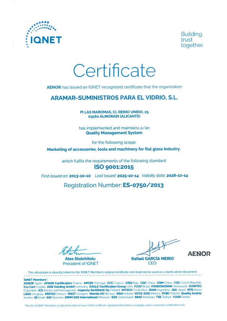 IQNET 2025 certificado
